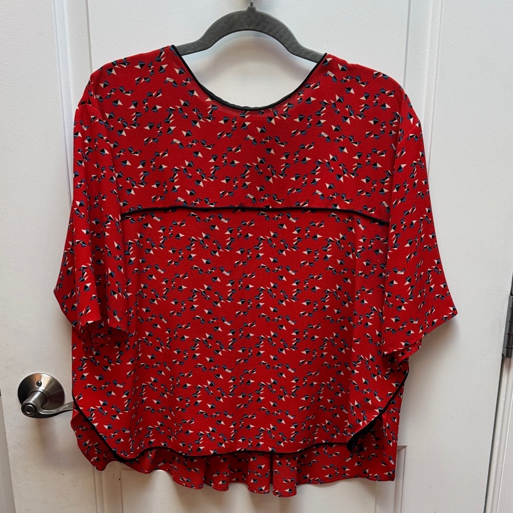 🌸2 for $20 Zara Red Patterned Women's Blouse